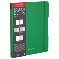 ErichKrause Упаковка тетрадей FolderBook Classic 48022 в съемной пластиковой обложке, 2 сменных блока, 2 шт., клетка, 96 л. зеленый