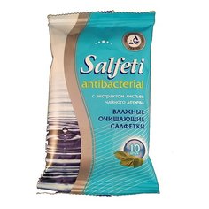 Влажные салфетки Salfeti антибактериальные, 10 шт.