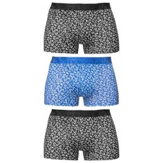 Salvador Dali Набор трусов боксеры с профилированным гульфиком, 3 шт., размер L, черный/голубой/черный