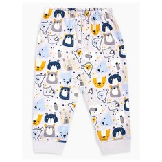 Брюки Веселый Малыш 33320/ku размер 74, серый/синий/белый/оранжевый