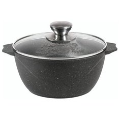 Кастрюля Мечта Гранит 4 л 24 см, темно-серый