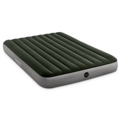 Надувная кровать Intex Queen Dura-Beam Downy Airbed with Built-in Foot Pump (64763) черный/серый