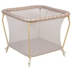 Манеж Polini Квадрат звезды/макиато/белый