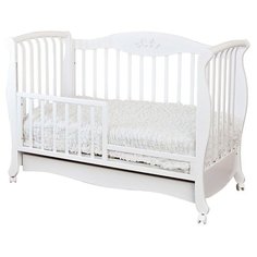 Кроватка Красная Звезда Елизавета C553 Бабочки (качалка) белый