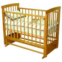 Кроватка Красная Звезда Марина С700 (классическая), поперечный маятник медовый