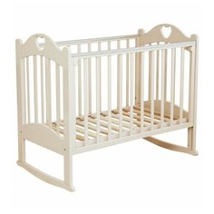 Кроватка Красная Звезда Любаша С635 (качалка), на полозьях слоновая кость