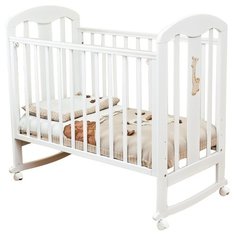 Кроватка Красная Звезда Вилона С703 (качалка), на полозьях белый