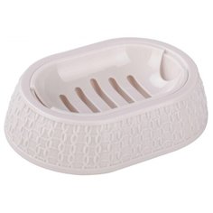 Мыльница Альтернатива Вязаное плетение светло-серый Alternativa