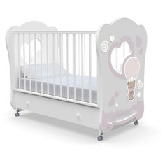 Кроватка Nuovita Stanzione Cute Bear swing (качалка), поперечный маятник белый