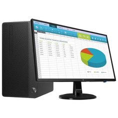 Настольный компьютер HP 290 G2 MT Bundle (9UF88ES) Micro-Tower/Intel Core i3-9100/8 ГБ/128 ГБ SSD/Intel UHD Graphics 630/Windows 10 Pro/монитор 23.8 дюйм. черный