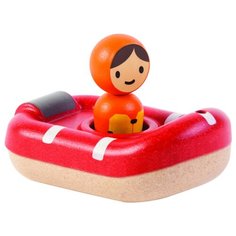 Игрушка для ванной PlanToys Катер береговой охраны (5668) красный