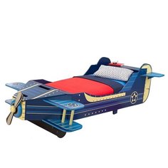 Кровать детская KidKraft Самолет (без белья), размер (ДхШ): 201х70 см, спальное место (ДхШ): 140х115 см, каркас: МДФ, цвет: синий