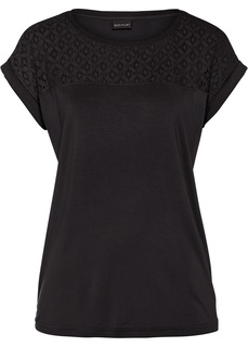 Футболка с кружевной кокеткой Bonprix