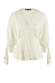 Блуза молочного цвета с треугольным вырезом Love Republic