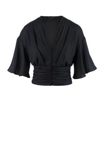 Черная блуза с треугольным вырезом Love Republic