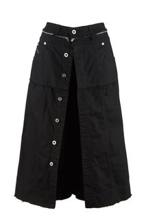 Укороченные черные брюки оригинального кроя Diesel