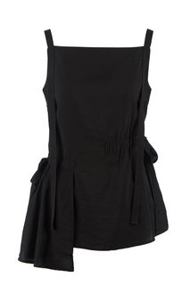 Асимметричный топ из хлопка с лентами Love Republic