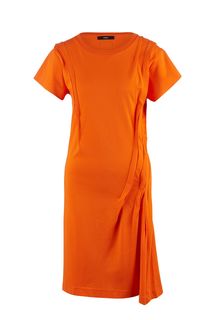 Оранжевое платье-футболка из хлопка Diesel