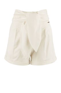 Белые шорты из хлопка с высокой посадкой Love Republic