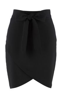 Черная юбка с имитацией запаха Love Republic