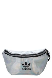 Маленькая поясная сумка серебристого цвета Adidas Originals