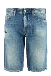 Джинсовые шорты с потертостями Diesel