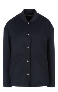 Синее шерстяное полупальто на кнопках Tommy Hilfiger