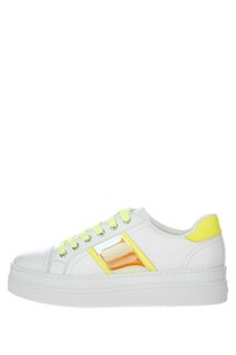 Белые кеды с яркой отделкой Aldo