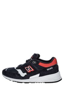 Синие замшевые кроссовки с текстильными вставками 1530 New Balance