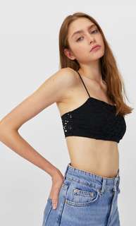 Stradivarius Бюстгальтер-Бралетт С Кружевом Женская Коллекция Черный L