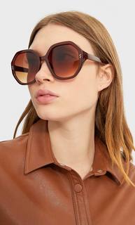 Stradivarius Солнечные Очки В Шестиугольной Оправе Из Смолы Женская Коллекция Multicolor 103