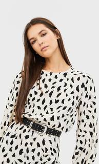 Stradivarius Широкий Ремень В Ковбойском Стиле Женская Коллекция Черный S