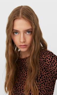 Stradivarius Футболка Из Прозрачной Ткани Женская Коллекция Multicolor S