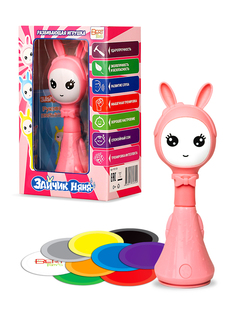 Интерактивная развивающая игрушка BertToys Зайчик няня розовая