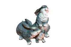 Фигура декоративная Зайцы семейка, L27 W23 H24 см Noname