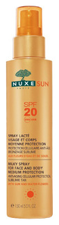 Спрей для загара Nuxe Spray Lacté Visage et Corps SPF 20 Sun 150 мл