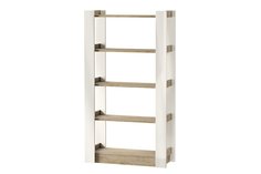 Стеллаж Hoff 80330598 80х30х143,1 см, дуб серый craft/белый глянец