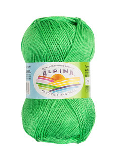 Пряжа ALPINA ANABEL цвет 109 яр.зеленый 10 мотков