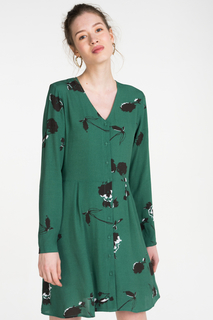 Платье женское ICHI 20108270 зеленое 34 EU