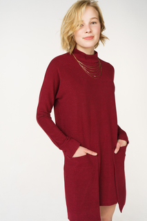 Платье женское Fashion.Love.Story. 17NY1182BD бордовое 42 RU