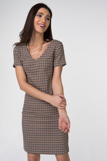 Платье женское ICHI 20107528 коричневое 38 EU