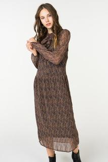 Платье женское LA VIDA RICA D72002 коричневое 42 RU