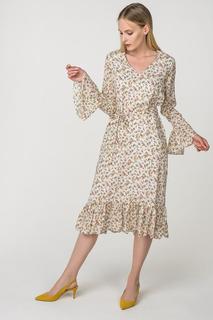 Платье женское Fashion.Love.Story. 18SP1189IVFL бежевое 40 RU