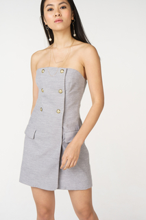 Вечернее платье женское T-Skirt AW18-07-0526-FS серое 46 RU