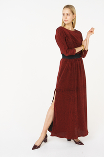 Вечернее платье женское Fashion.Love.Story. 17NY1173 бордовое 46 RU
