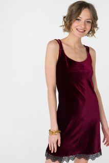 Платье-комбинация женское Fashion.Love.Story. 17FL1185 бордовое 48 RU