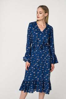 Платье женское Fashion.Love.Story. 18SP1189BLBR синее 46 RU