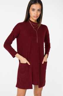 Платье женское Fashion.Love.Story. 17AW1182 бордовое 46 RU