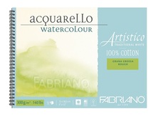 Альбом для акварели "Artistico Traditional White", 23x30,5 см, 12 листов Fabriano