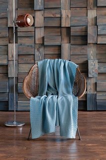 Плед хлопковый LUXBERRY 06210 LUX 59 кобальт 150х200